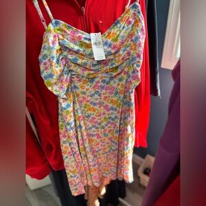 NWT American Eagle Outfitters Floral Dress - Blue, Pink, Orange